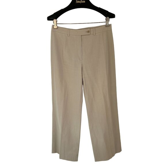 INCOTEX Made in Italy Trousers Cream Cotton Pants Strait Cut Size 42 IT / 8 US - Picture 1 of 8